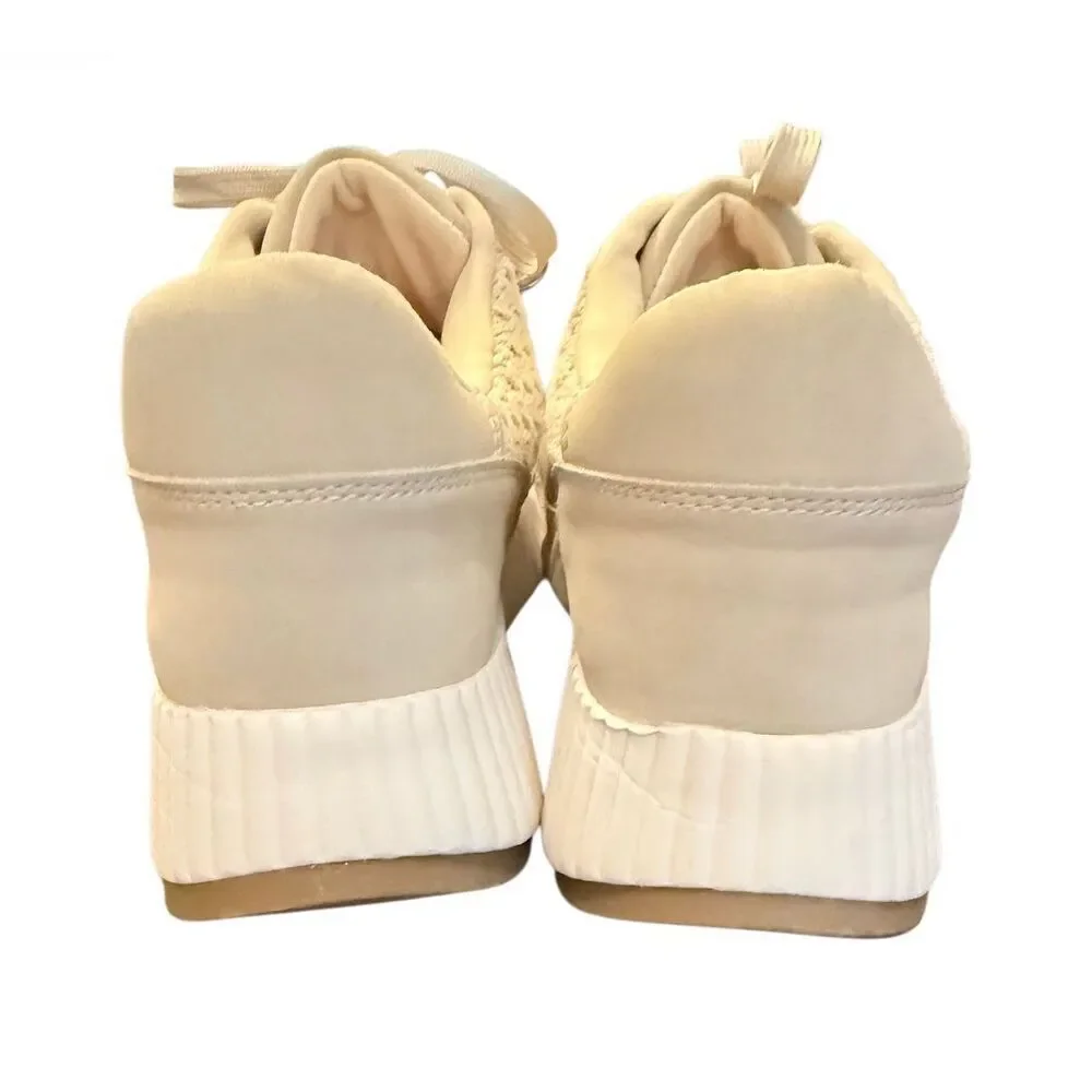 Dolce Vita Dolen Platform Sneakers Textured Knit Upper 9.5 Chunky